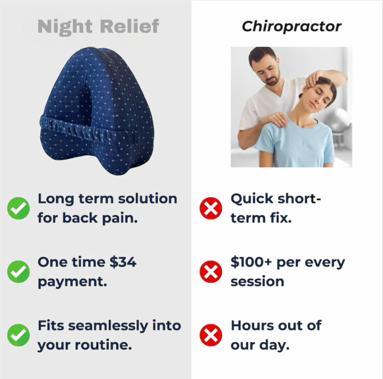 Night Relief Hip Alignment Pillow
