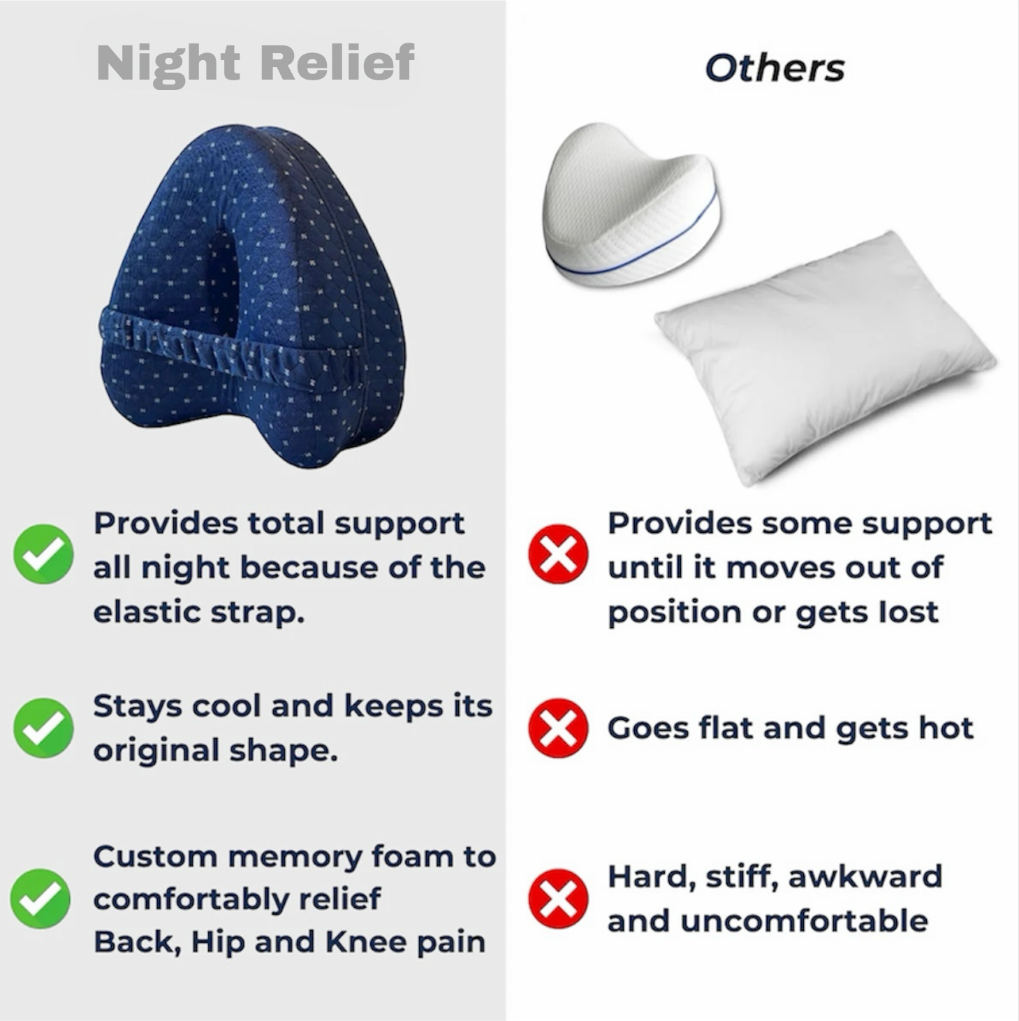 Night Relief Hip Alignment Pillow