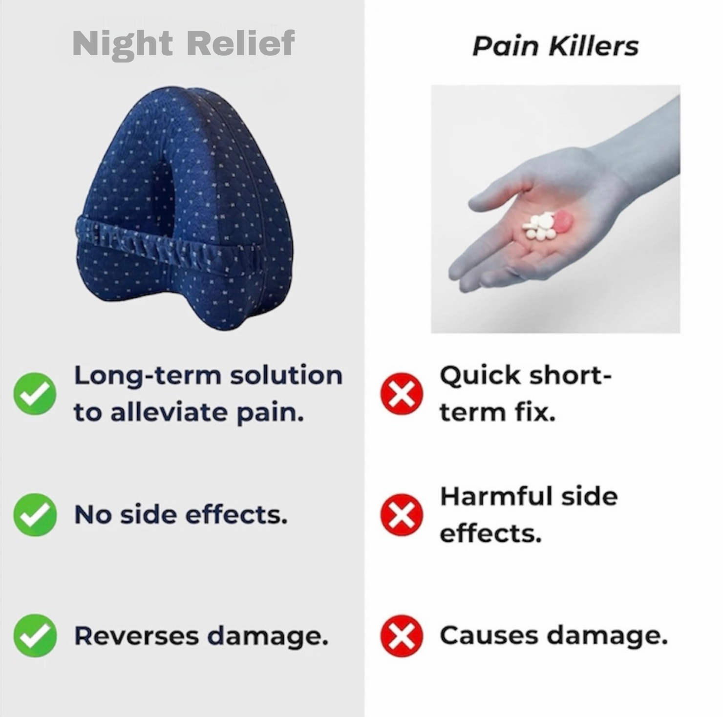 Night Relief Hip Alignment Pillow